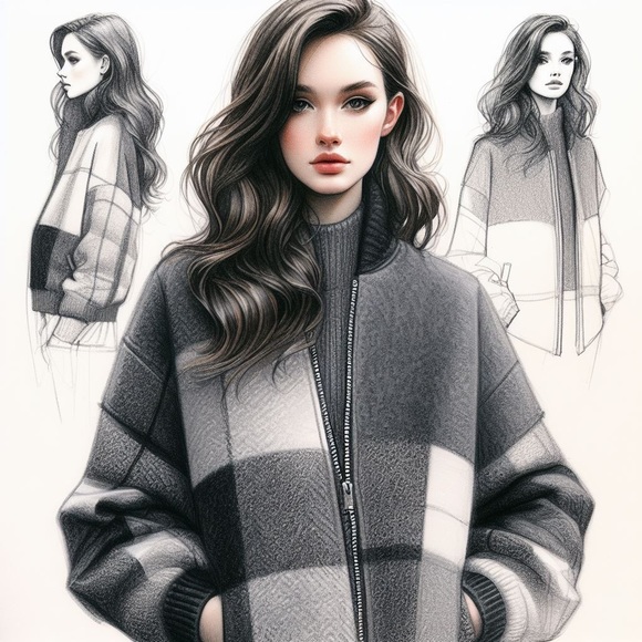 Wool Bomber Check Warm - Picture 7 of 8